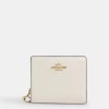 Coach NWT Coach Patent Leather Snap Small Wallet CW790 Gold/Pearl
