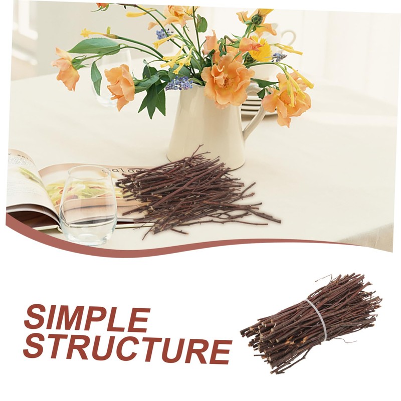 Beatifufu DIY Wood Sticks for Crafts Natural Log Branches Wooden