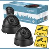 JUSTOP Twin Pack Dummy CCTV Camera Dome Style Security Cam