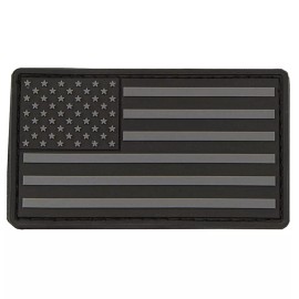 NcSTAR CVUSAP3029 Tactical PVC Hook and Loop USA Morale Flag Patch 3.4" x 2" - Black