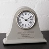De Walden 80th Birthday Boys Engraved Grey Mantel Clock Eighty