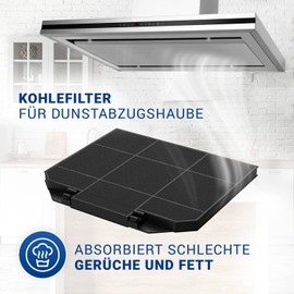 VIOKS Carbon Filter 264 x 235 mm Replacement for Faber I260GR Odour Filter Activated Carbon Filter for Recirculation Operation Extractor Hood Cooker Hood