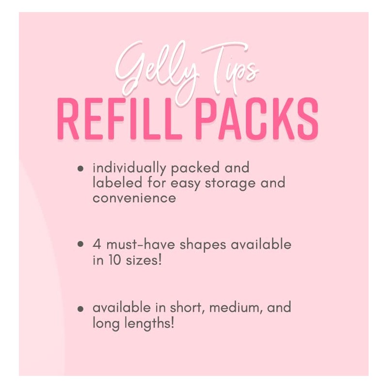 Kiara Sky Gelly Tips Refill Packs - Soak Off Soft