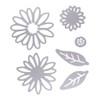 ODETOJOY 6PCS Carbon Steel Metal Flower &Leaves Embossing Cutting Dies