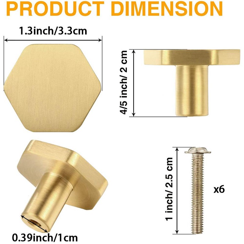IME Drawer Knobs, Brass Cabinet Door Knobs Furniture Cupboard Pull