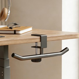 YUYUTORI Desk Bag Hanger, Backpack / Table Hook, Table Bag Holder Clamp Type, Suitable for Desks 0.04 - 1.6 inches (1 - 40 mm) Thickness, Space Saving, Desk Headphone Hook, Double Sided, Portable