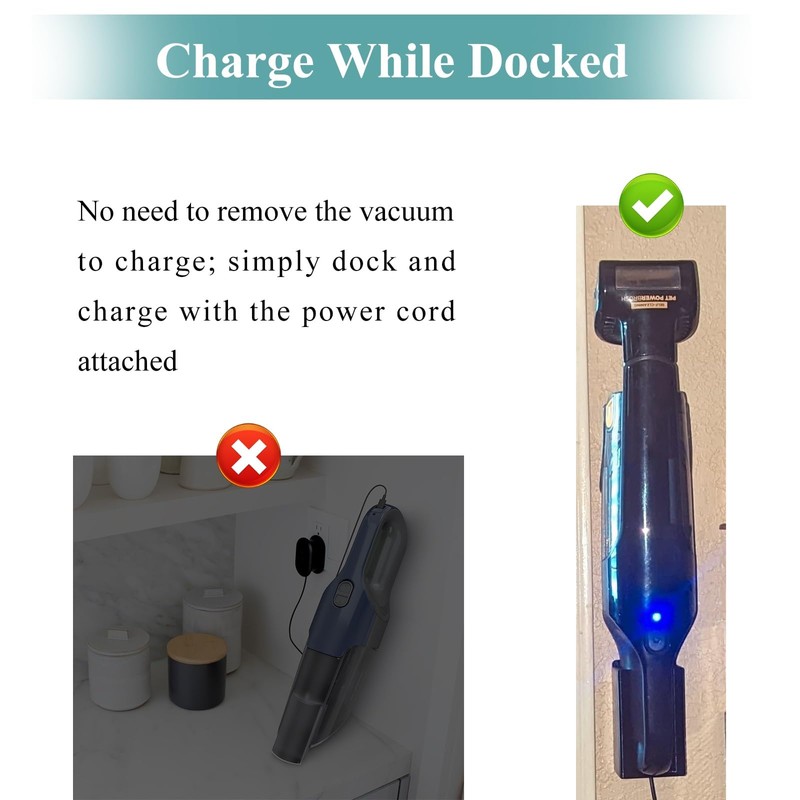 Wall Mount Vacuum Holder Compatible with Shark Handheld Vacuum Models