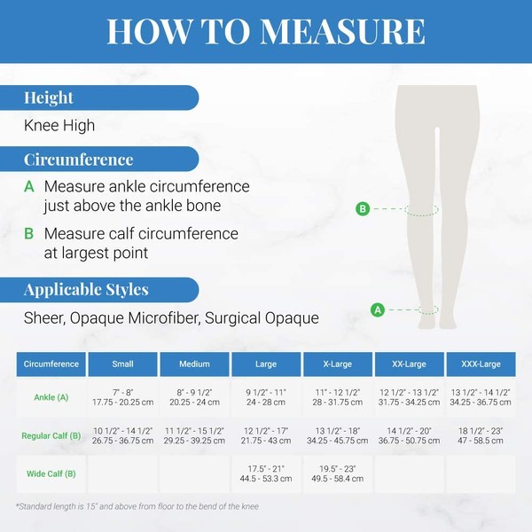 Actifi Women's Sheer 20-30 mmHg Compression Stockings - Closed Toe, Knee High