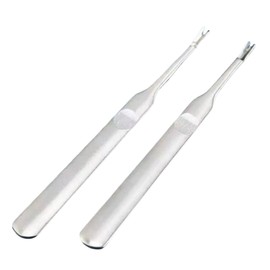 2Pcs Stainless Steel Cuticle Fork Trimmer, Nail Cuticle Pusher Remover, Dead Skin Removal Tool for Fingernails, Toenails, Cuticle Pushers