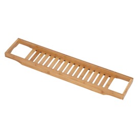 Bamboo Bathtub Tray Simple Durable Bathtub Rack Book Wine Holder for Home Bathroom