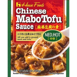 House Foods Set of 3 House Foods Chinese Szechuan Mabo Tofu Sauce (Hot, Medium, Mild) 5.29oz