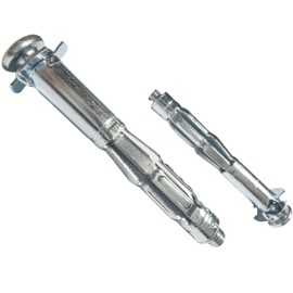 SANTIE Hollow Wall Anchors Bolts (3/16x1-1/2 Short) - 15 PC for Wall Thickness : 3/8" to 5/8"