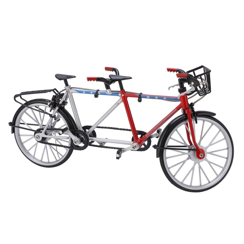 Bicycle Model Tandem Bicycle 1/10 Simulation Bike Detachable for Boys