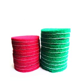 20 Pieces Scrub Pads Drill Power Brush Tile Scrubber Scouring Pads Cleaning Kit Including 2 Kinds of Abrasive Buffing Pads Replacement for Home Kitchen House Indoor Outdoor Cleaning (4 Inch)