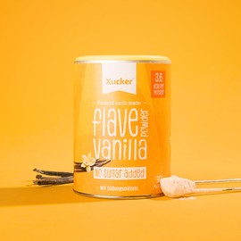 XUCKER Flave Powder Vanilla 120 g - Vanilla Flavour Powder for Natural Enjoyment without Sugar, Aspartame & Sucralose, Flavour Powder for Flavouring Food and Drinks