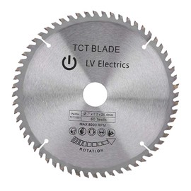 7” (180mm) 60 Teeth Carbide Circular Saw Blade, Silver Cutting Disc Alloy Saw Blade Carbide Cutting Disc for Cutting Wood and Plastic