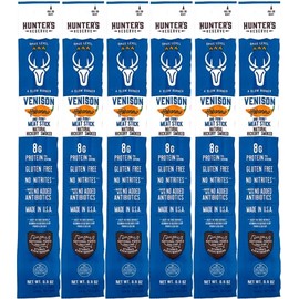 Hunter's Reserve - Exotic Meat Trail Sticks - Adventure You Can Taste - Wild Game Jerky Sticks (VENISON HABENARO, 6 ct)