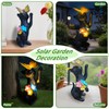 Solar Cat Garden Statue Outdoor - Kitten Butterfly Garden Decor