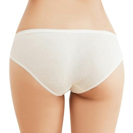 RONGUI Women's Disposable Pants, Cotton, Set of 5, Disposable Shorts, Pants, For Travel, Hospitalization, Disaster Goods, white