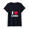 Womens I Love Lori V-Neck T-Shirt