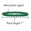 Angelstones Natural A Grade Green Agate Gemstone 6mm Round Beads