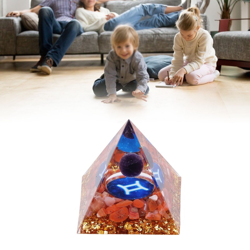 Constellation Pyramid Stone for Positive Energy Reduce Stress Chakra Resin