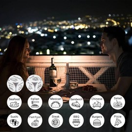 Santa Swap Gift Exchange Dice, Food Movie Dice, Stocking Stuffers for Men Women, White Elephant Gifts for Adults, for Couple, Date Night Dice, Food Dice, Valentine's Day Gifts