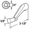 Prime-Line H 3966 Spline Socket Crank Handle, Stone, Smooth 360-Degree