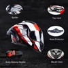 AceRide Full Face Modular Motorcycle Helmets Dual Visor Flip up