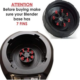 AIMALL Replacement 7Fin Extractor Blade Blender For Nutri Ninja Auto IQ 1000 1300 1500