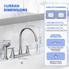 HURRAN 2-Handle Kitchen Faucet with Pull-Out Side Sprayer, 8 Inch