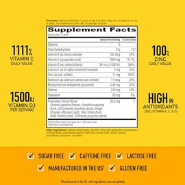 Airborne Immune Support Effervescent Tablets, Very Berry Flavor - 30ct with 1000mg Vitamin C + Vitamins A, D, E, Zinc, Selenium, Manganese & Herbal Bl