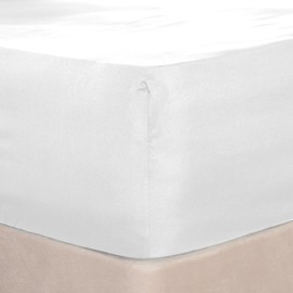 Brentfords King Size Fitted Sheets Deep Fit, Microfibre Bedsheet Easy Care Ultra Soft Fade Resistant Kingsize Fitted Sheet White Bedding Cover Bed Linen Sheets