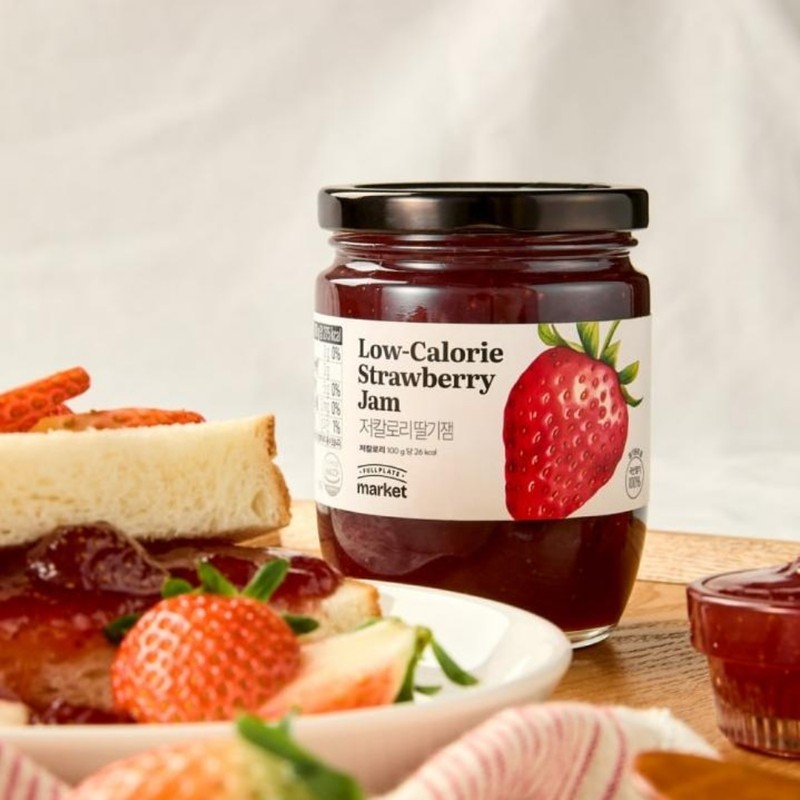 Low-sugar strawberry jam, allulose jam, low-sugar jam, low-calorie 330g /