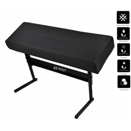 Digital Piano Keyboard and Portable Arranger Keyboards Dust Cover,Elastic Fabric,Water-Resistant,Digital Piano Keyboards Cover for Most Brand Digital Piano Keyboard (88 Keys Cover)