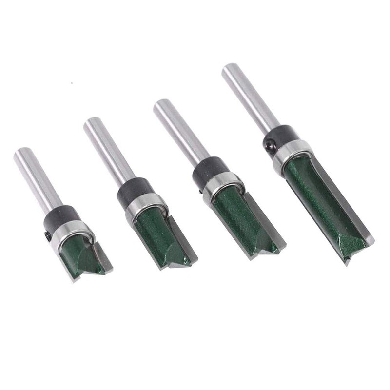 Gasea 4pcs 1/4 Inch Shank Flush Trim Pattern Template Router