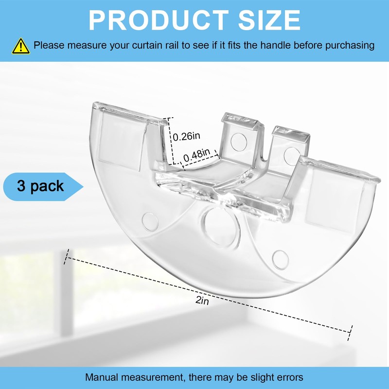 3 Pack Cordless Honeycomb Shade Lift Handles for Graber Bali