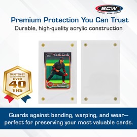BCW 1/2 Inch Acrylic Card Holder - 1 Pack | Crystal Clear Protection Display Case for Trading Cards