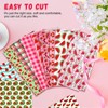 Wadukud 60PCS 25x25cm Polyester Fabric Bundles, Watermelon Pre-Cut Quilting Cotton