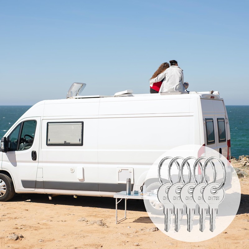 CH751 RV Keys for RV Campers Cabinets Push Locks, Spare