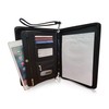 Junior Zippered Padfolio with A5 Notepad - Matt Black PU