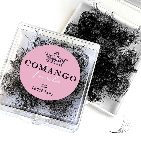CoMango 500 Fans Promade Fans Handmade Loose Eyelash Extensions C/D