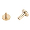 50 Set Binding Rivet Round Flat Head Brass Slot Screw
