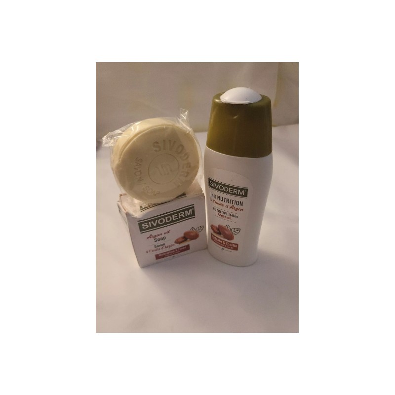 SIVODERM Nutritive Argan oil Body lotion & Soap Tones Skin.250,150g.