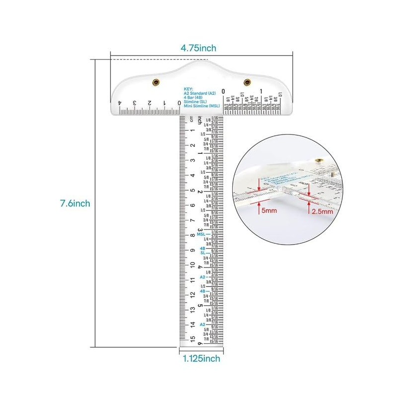 Clear Acrylic T-Square Ruler, Drafting T Square, Drafting Tools, T