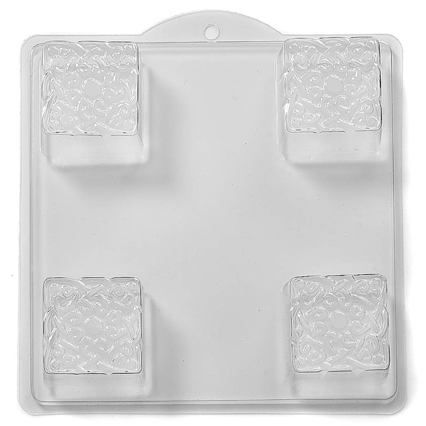 World Of Moulds 4 Cavity Embossed Knot On A Square