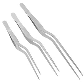 BIUDECO 3pcs Stainless Steel Tweezers Fishbone Clip Metal Fish Bone Tweezers Food Tweezers Kitchen Accessories Kitchen Tools Stainless Steel Bbq Tweezers Metal Food Tongs Kitchen Supplies