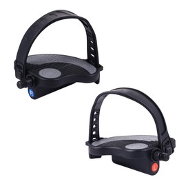 FRCOLOR 1 Pair Non Skid Bike Pedals with Strap Easy to Install Exercise Bike Pedals Durable Design for Comfort and Safety Random Pattern for Long Rides