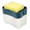 LALAFINA 1set Dish Soap Holder Sponge Box Kitchen Tabletop Sink