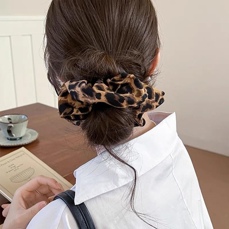 shefun JP217 Scrunchies, Silk Hair Tie, Set of 2, Adults,